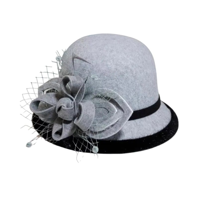Le Comptoir du Chapeau Gris / Taille unique Fedora Feutre Ruban Nœud Femme