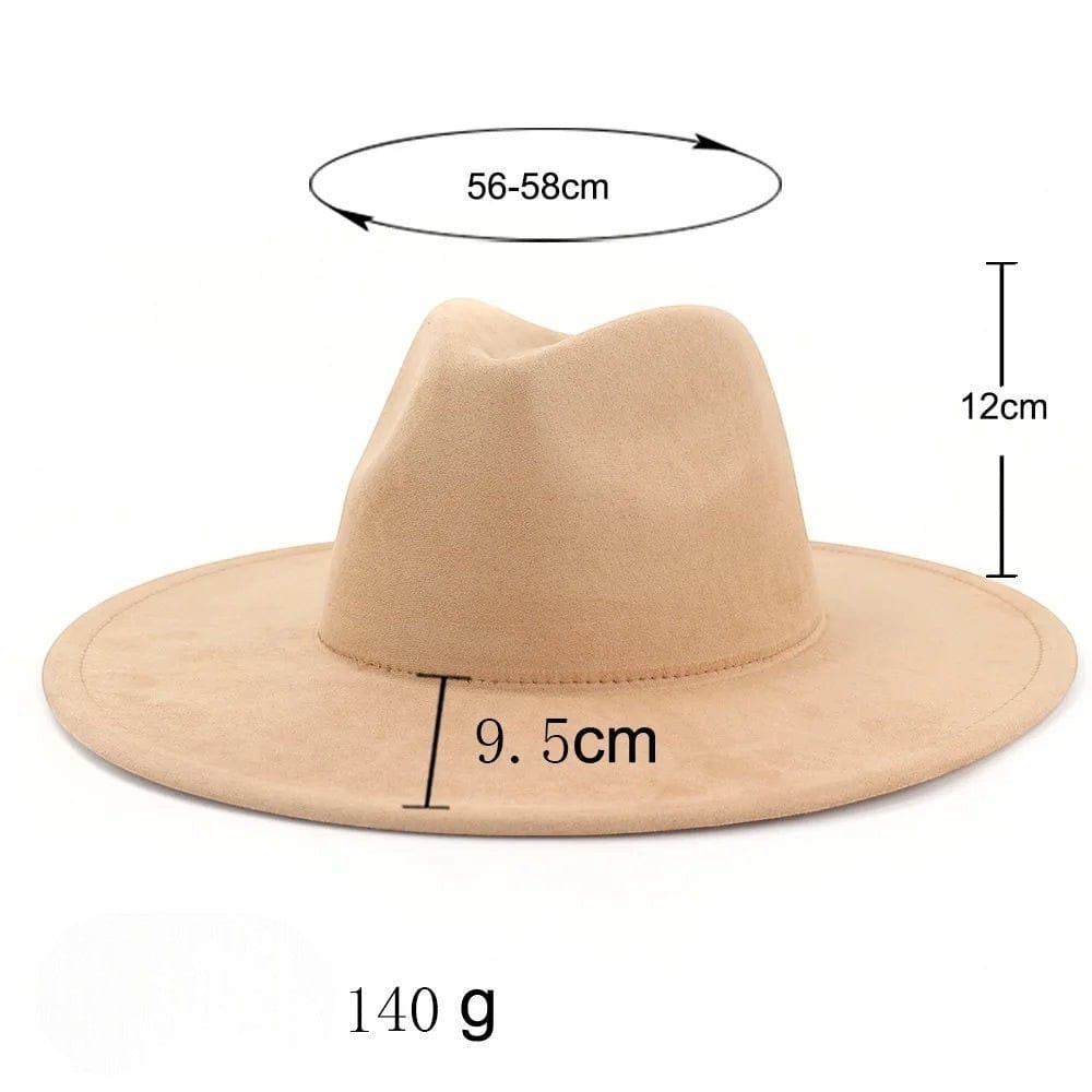 Le Comptoir du Chapeau Fedora Jazz Bord Large 9.5cm Suède Luxe