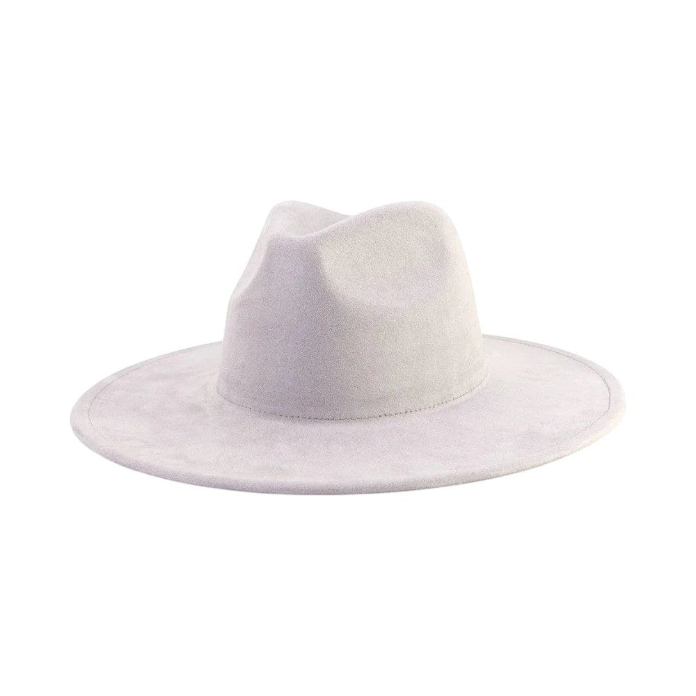 Le Comptoir du Chapeau Gris / 56-58 cm Fedora Jazz Bord Large 9.5cm Suède Luxe