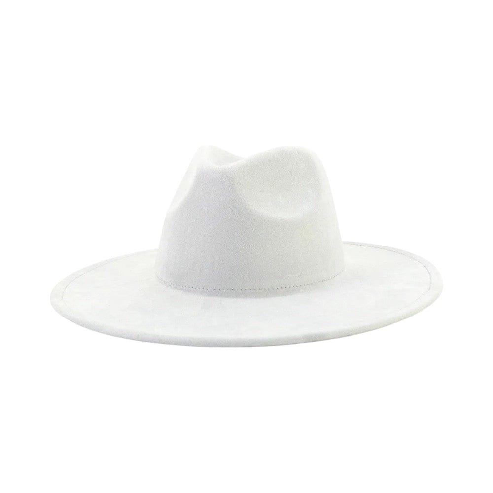 Le Comptoir du Chapeau Gris Clair / 56-58 cm Fedora Jazz Bord Large 9.5cm Suède Luxe