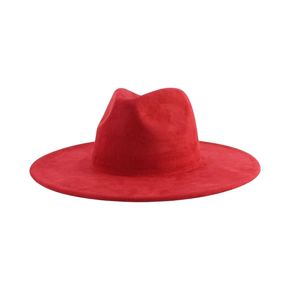 Le Comptoir du Chapeau Bordeaux / 56-58 cm Fedora Jazz Bord Large 9.5cm Suède Luxe