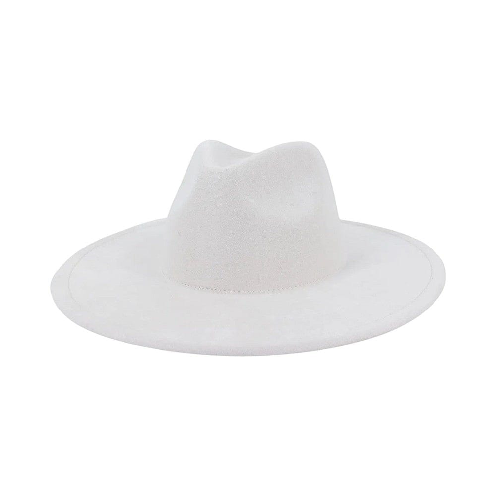 Le Comptoir du Chapeau Beige / 56-58 cm Fedora Jazz Bord Large 9.5cm Suède Luxe