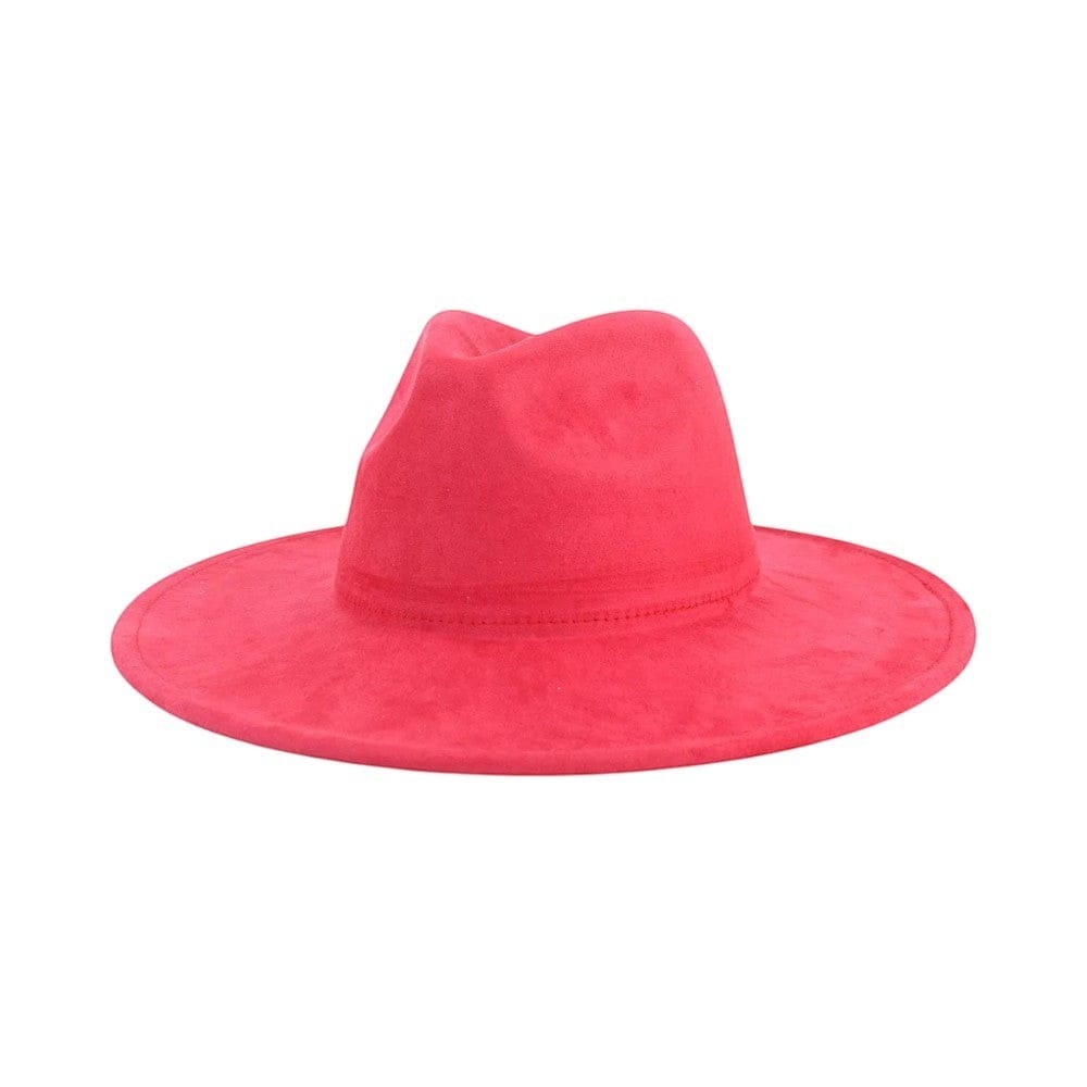 Le Comptoir du Chapeau Rouge / 56-58 cm Fedora Jazz Bord Large 9.5cm Suède Luxe