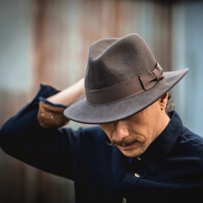 Le Comptoir du Chapeau Fedora Jazz Bowknot Laine Mixte