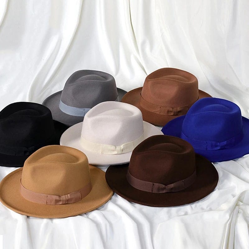 Le Comptoir du Chapeau Fedora Jazz Bowknot Laine Mixte