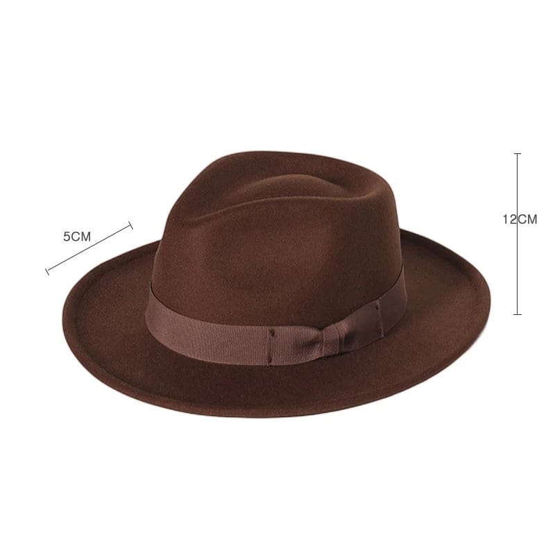 Le Comptoir du Chapeau Fedora Jazz Bowknot Laine Mixte