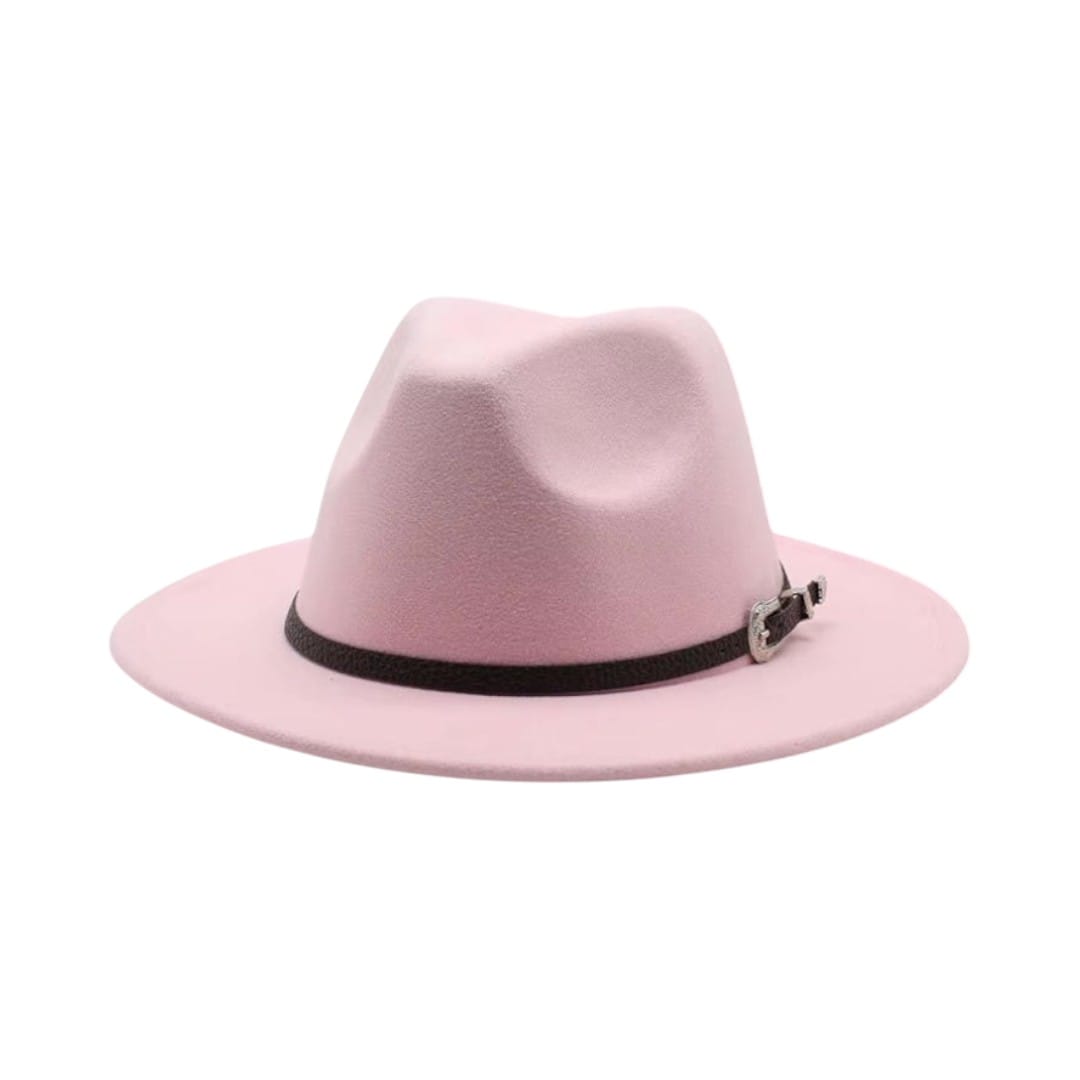 Le Comptoir du Chapeau Rose / M (56-58cm) Fedora Jazz Feutre Grande Taille Mixte Image
