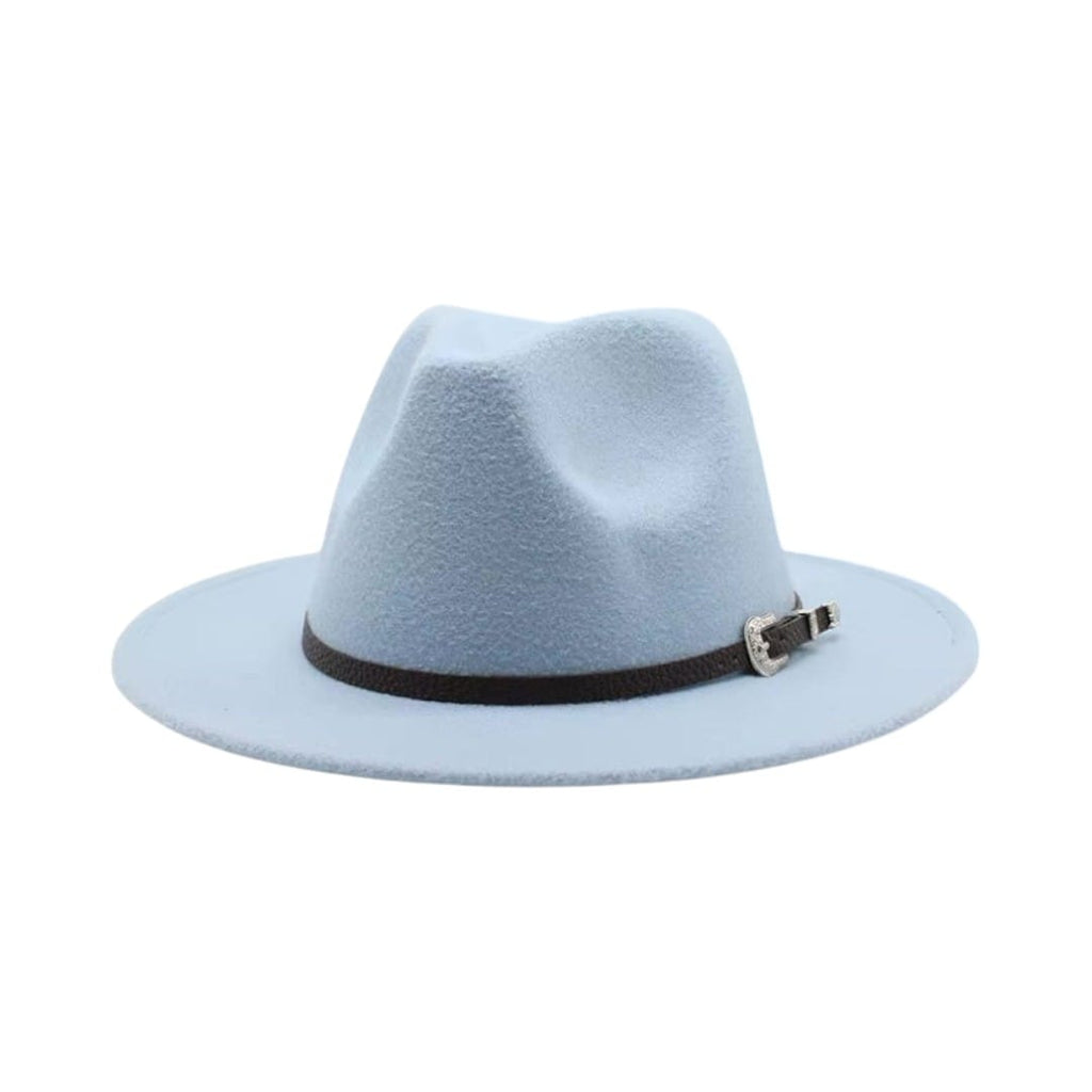 Le Comptoir du Chapeau Bleu Ciel / M (56-58cm) Fedora Jazz Feutre Grande Taille Mixte