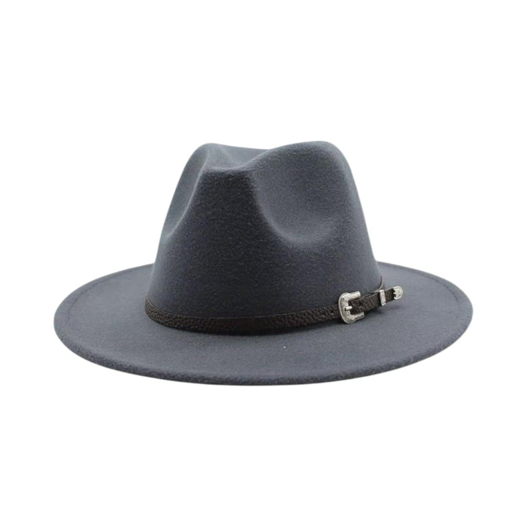 Le Comptoir du Chapeau Gris Foncé / M (56-58cm) Fedora Jazz Feutre Grande Taille Mixte