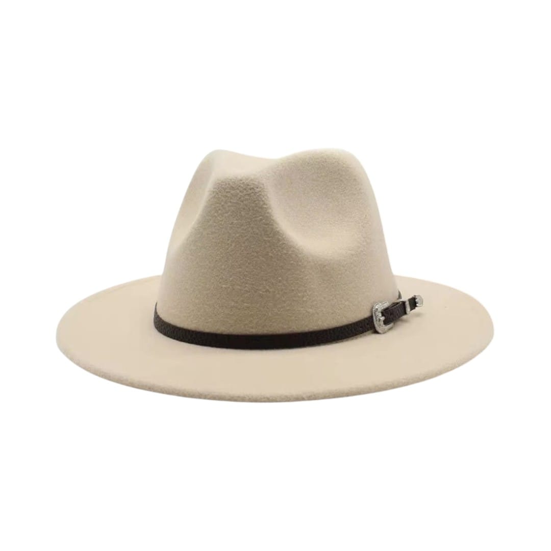 Le Comptoir du Chapeau Beige / M (56-58cm) Fedora Jazz Feutre Grande Taille Mixte
