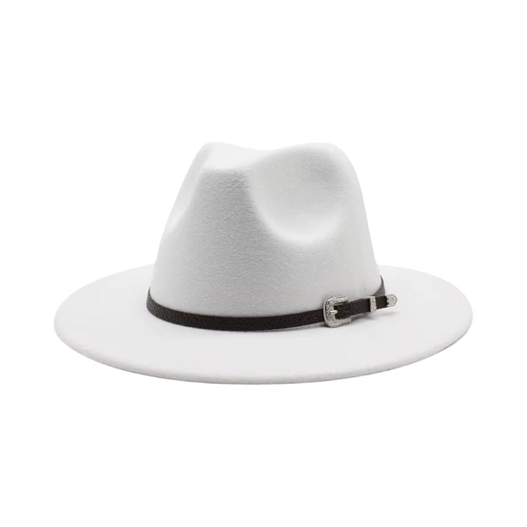 Le Comptoir du Chapeau Blanc / M (56-58cm) Fedora Jazz Feutre Grande Taille Mixte