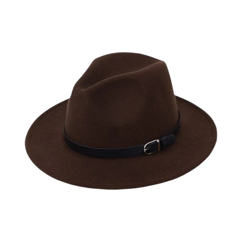 Le Comptoir du Chapeau Marron / 59-60 cm Fedora Jazz Laine Imitation Feutre