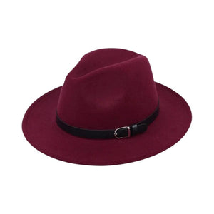 Le Comptoir du Chapeau Bordeaux / 59-60 cm Fedora Jazz Laine Imitation Feutre