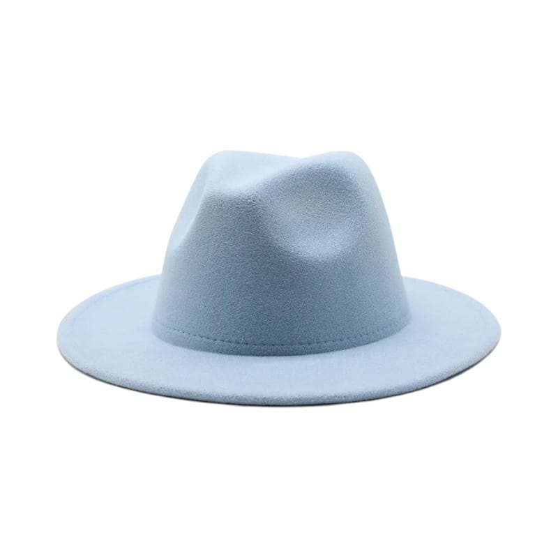 Le Comptoir du Chapeau Bleu Ciel / 59-60 cm Fedora Jazz Laine Imitation Feutre