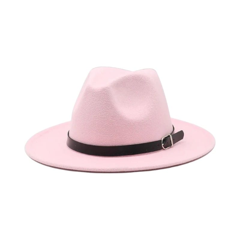 Le Comptoir du Chapeau Rose / 59-60 cm Fedora Jazz Laine Imitation Feutre