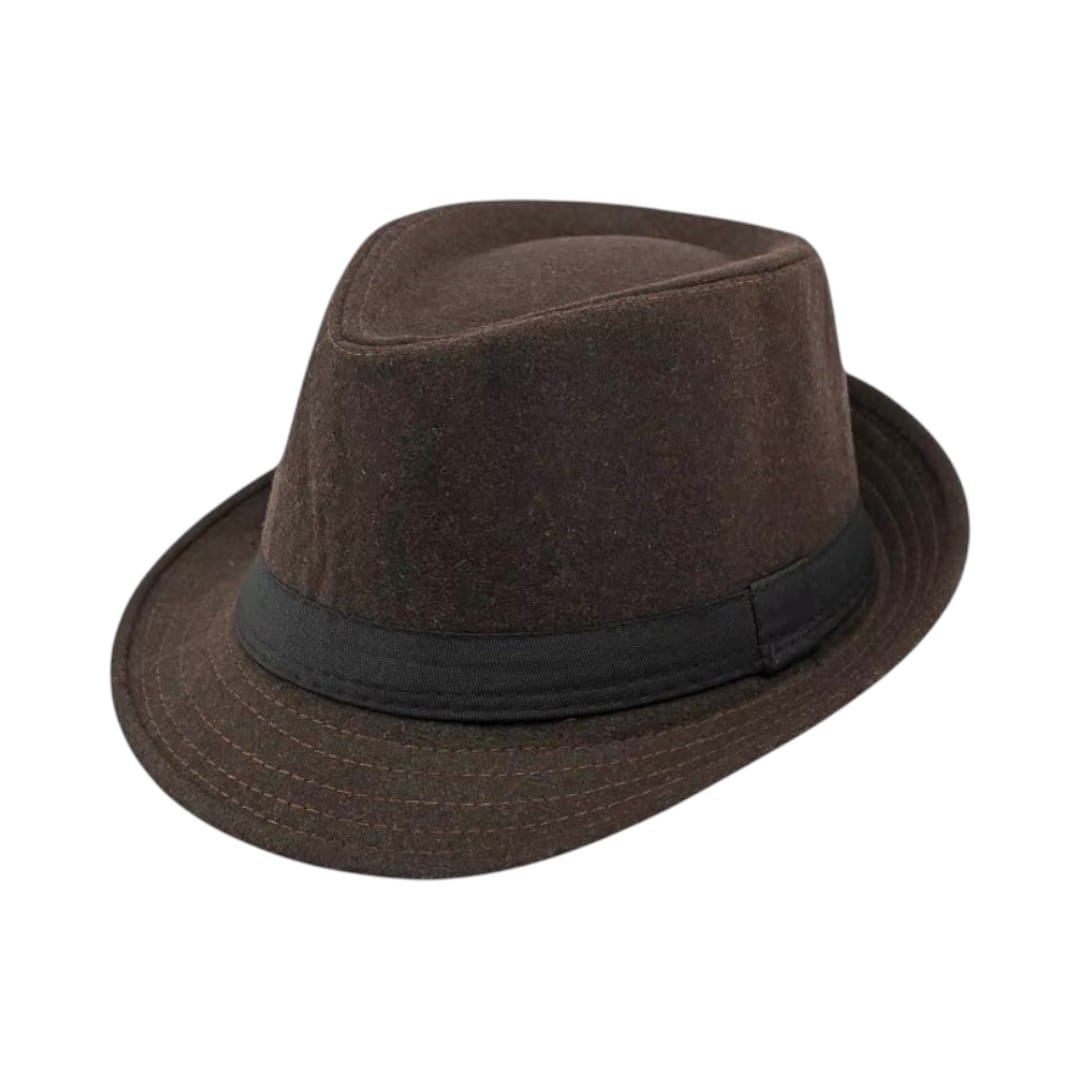 Le Comptoir du Chapeau Marron Fedora Jazz Mixte Image