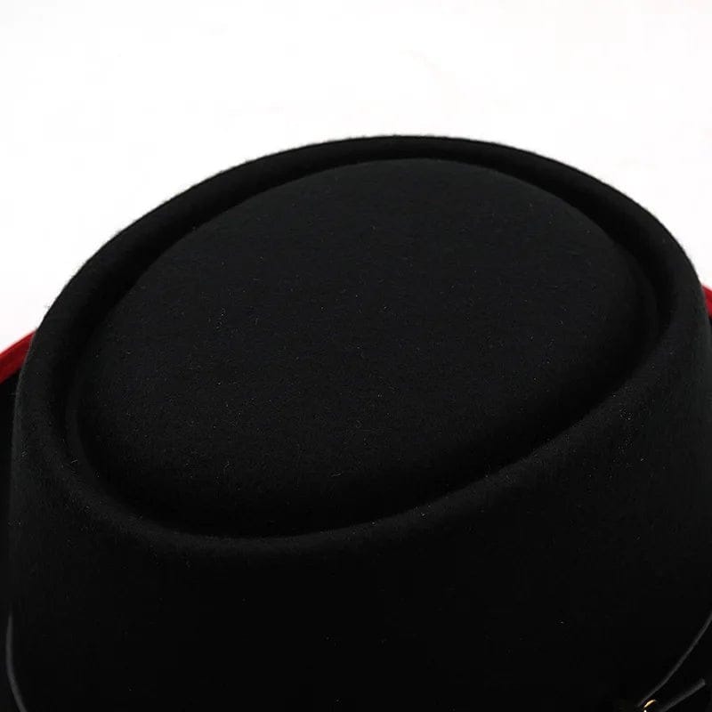 Le Comptoir du Chapeau Noir / 56-58cm Fedora Pork Feutre Bord Court