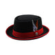 Le Comptoir du Chapeau Noir / 56-58cm Fedora Pork Feutre Bord Court