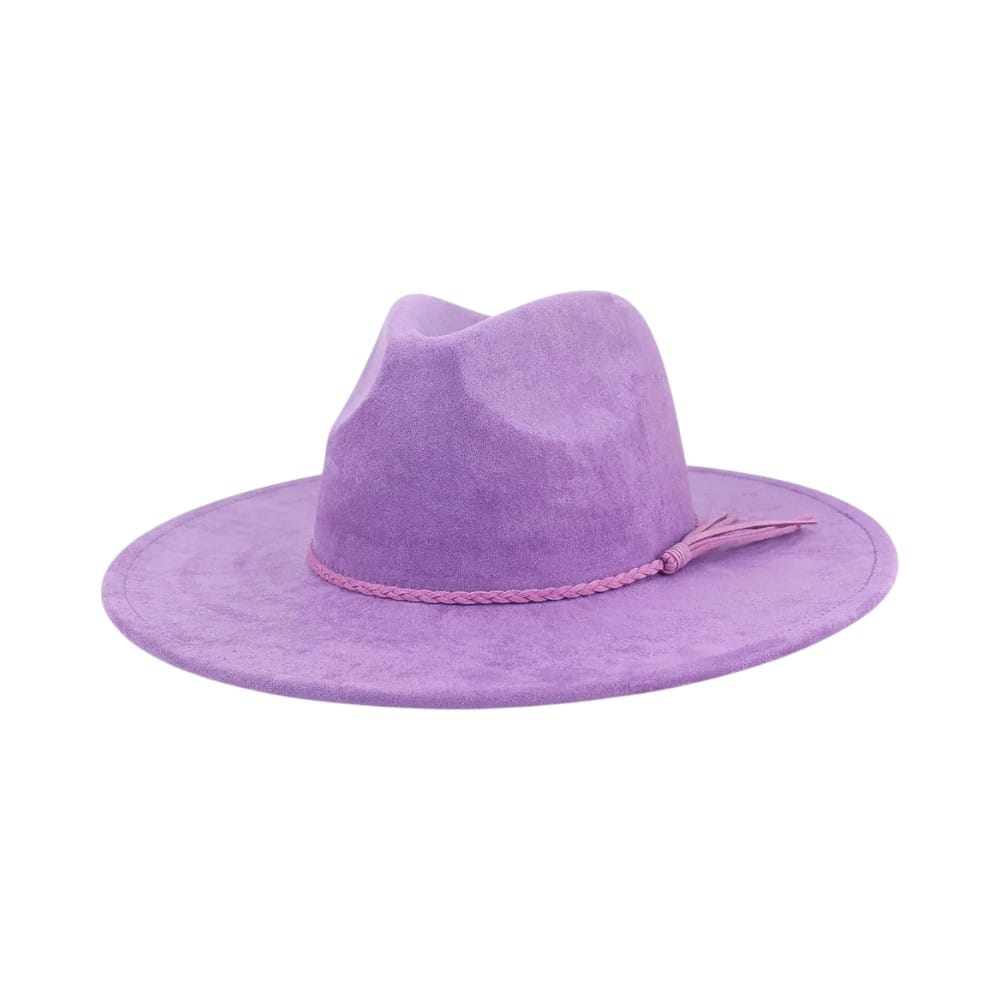 Le Comptoir du Chapeau Violet / 56-58 cm Fedora Suede Large Bord 9.5cm