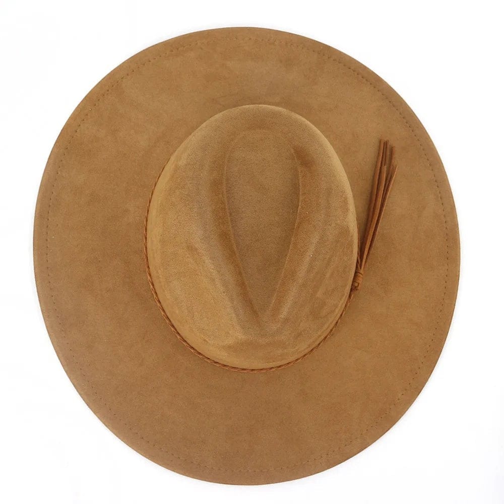 Le Comptoir du Chapeau Fedora Suede Large Bord 9.5cm