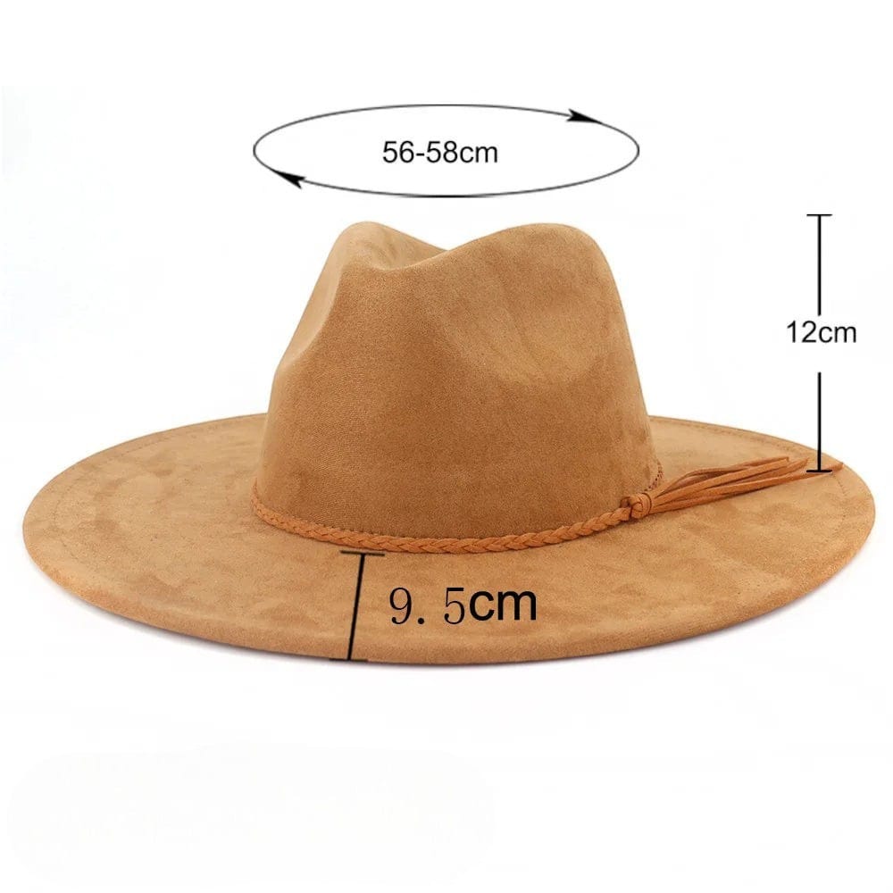 Le Comptoir du Chapeau Fedora Suede Large Bord 9.5cm