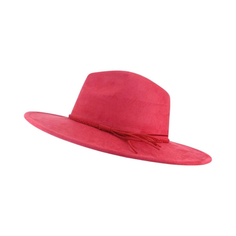 Le Comptoir du Chapeau Rouge / 56-58 cm Fedora Suede Large Bord 9.5cm
