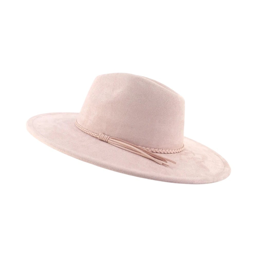 Le Comptoir du Chapeau Rose / 56-58 cm Fedora Suede Large Bord 9.5cm
