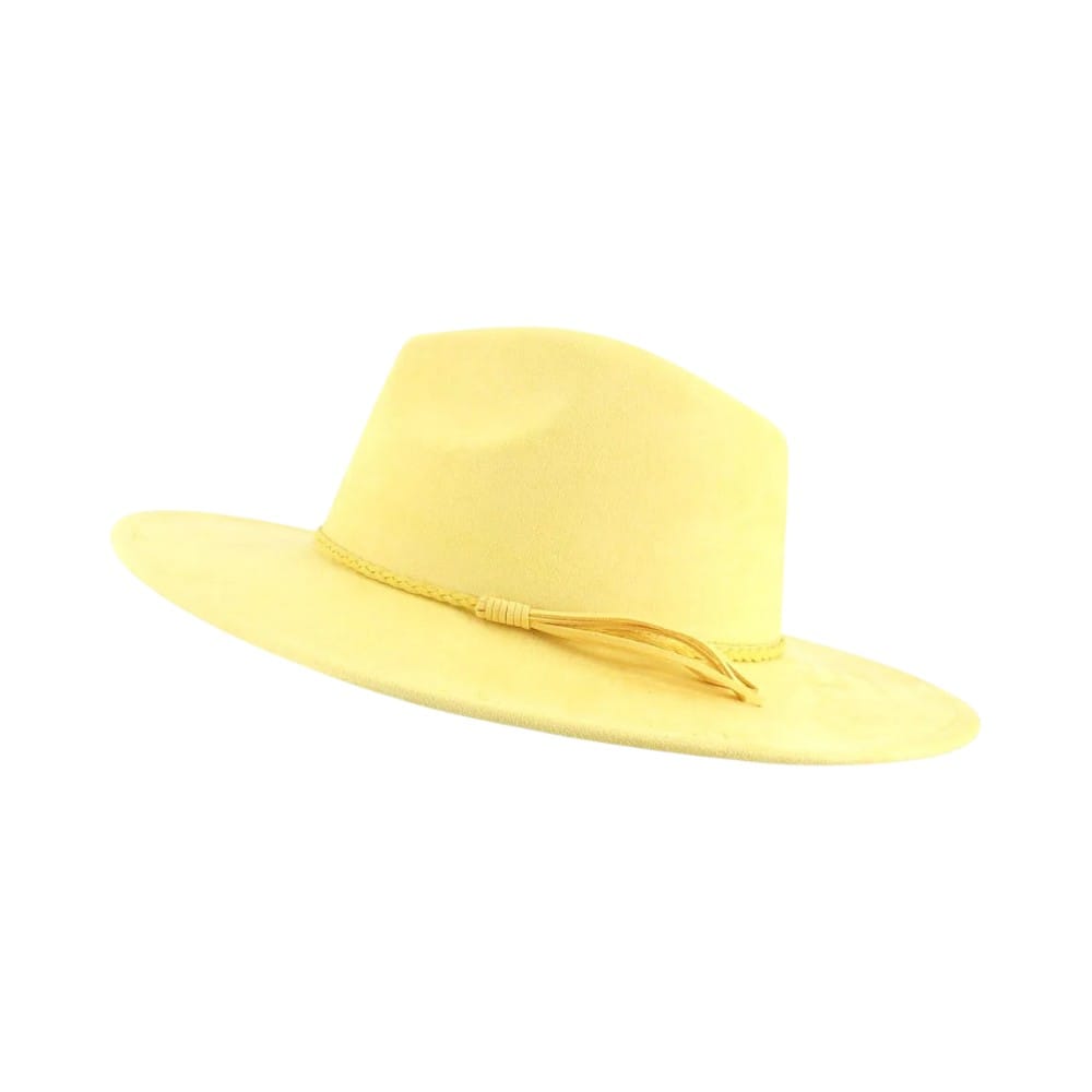 Le Comptoir du Chapeau Jaune / 56-58 cm Fedora Suede Large Bord 9.5cm