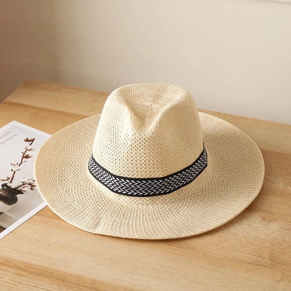 Le Comptoir du Chapeau Panama Paille Jazz Bord Large Été