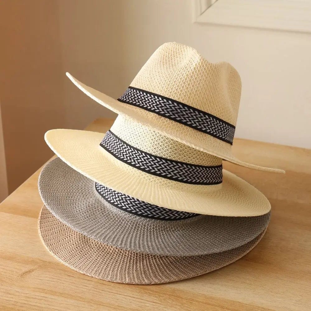 Le Comptoir du Chapeau Panama Paille Jazz Bord Large Été