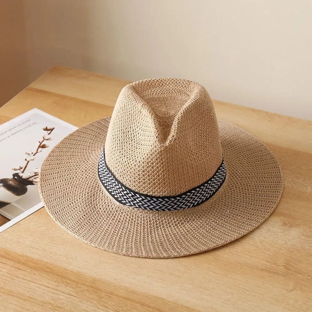 Le Comptoir du Chapeau Panama Paille Jazz Bord Large Été