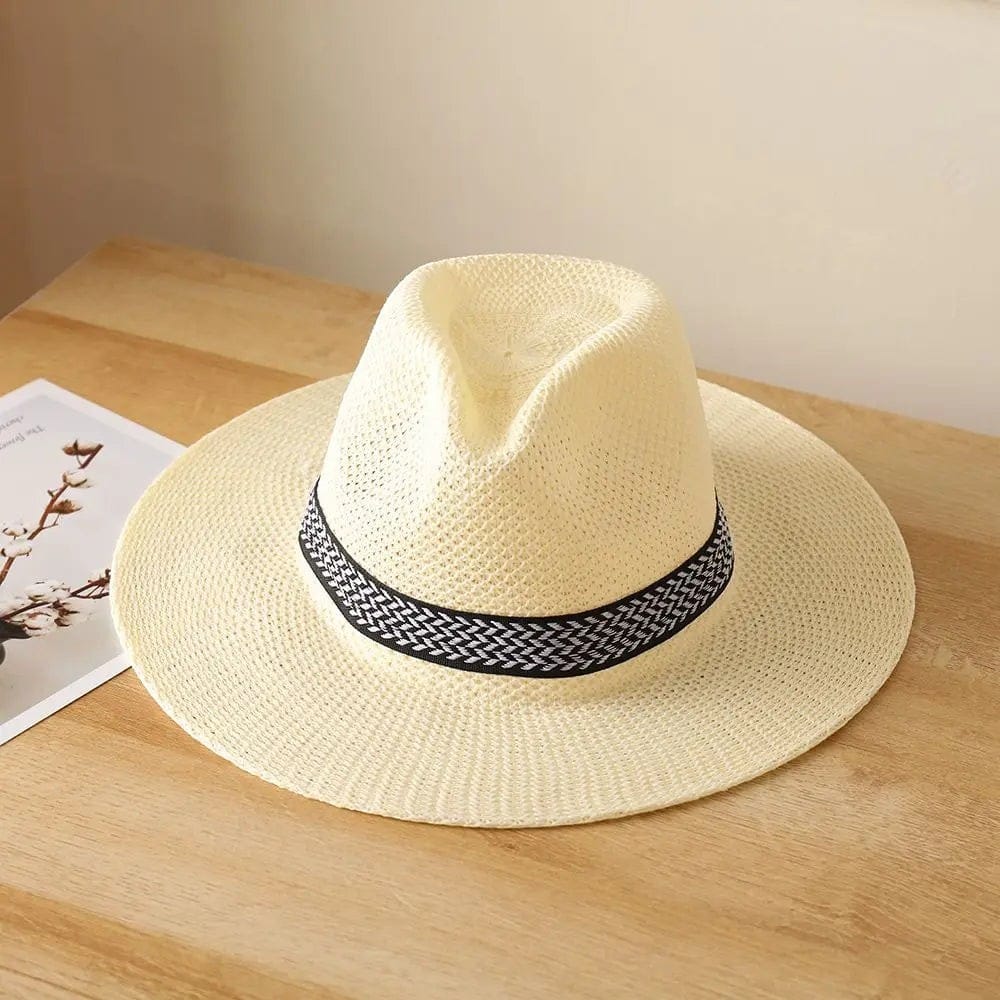 Le Comptoir du Chapeau Panama Paille Jazz Bord Large Été