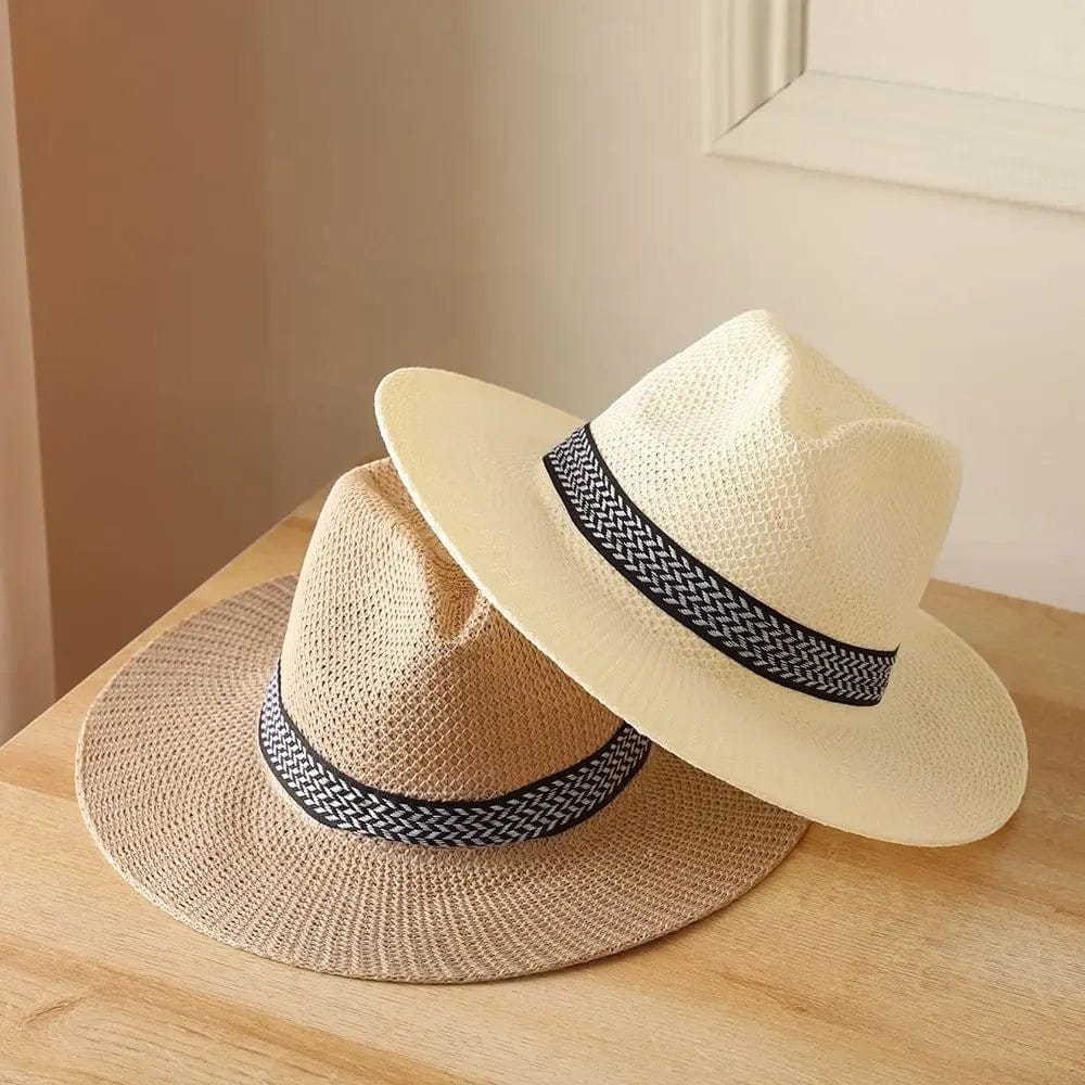 Le Comptoir du Chapeau Panama Paille Jazz Bord Large Été