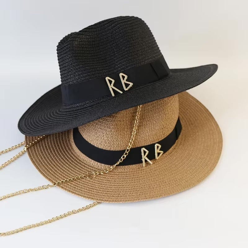 Le Comptoir du Chapeau Panama Paille Lettres Métal
