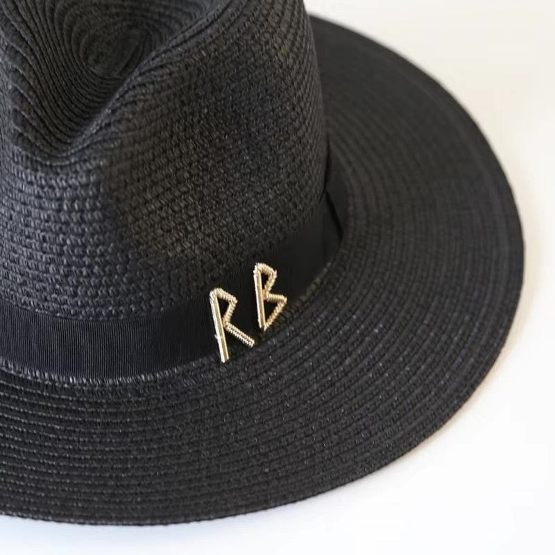 Le Comptoir du Chapeau Panama Paille Lettres Métal