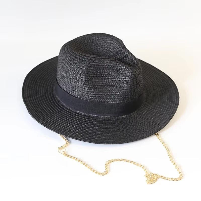Le Comptoir du Chapeau Panama Paille Lettres Métal
