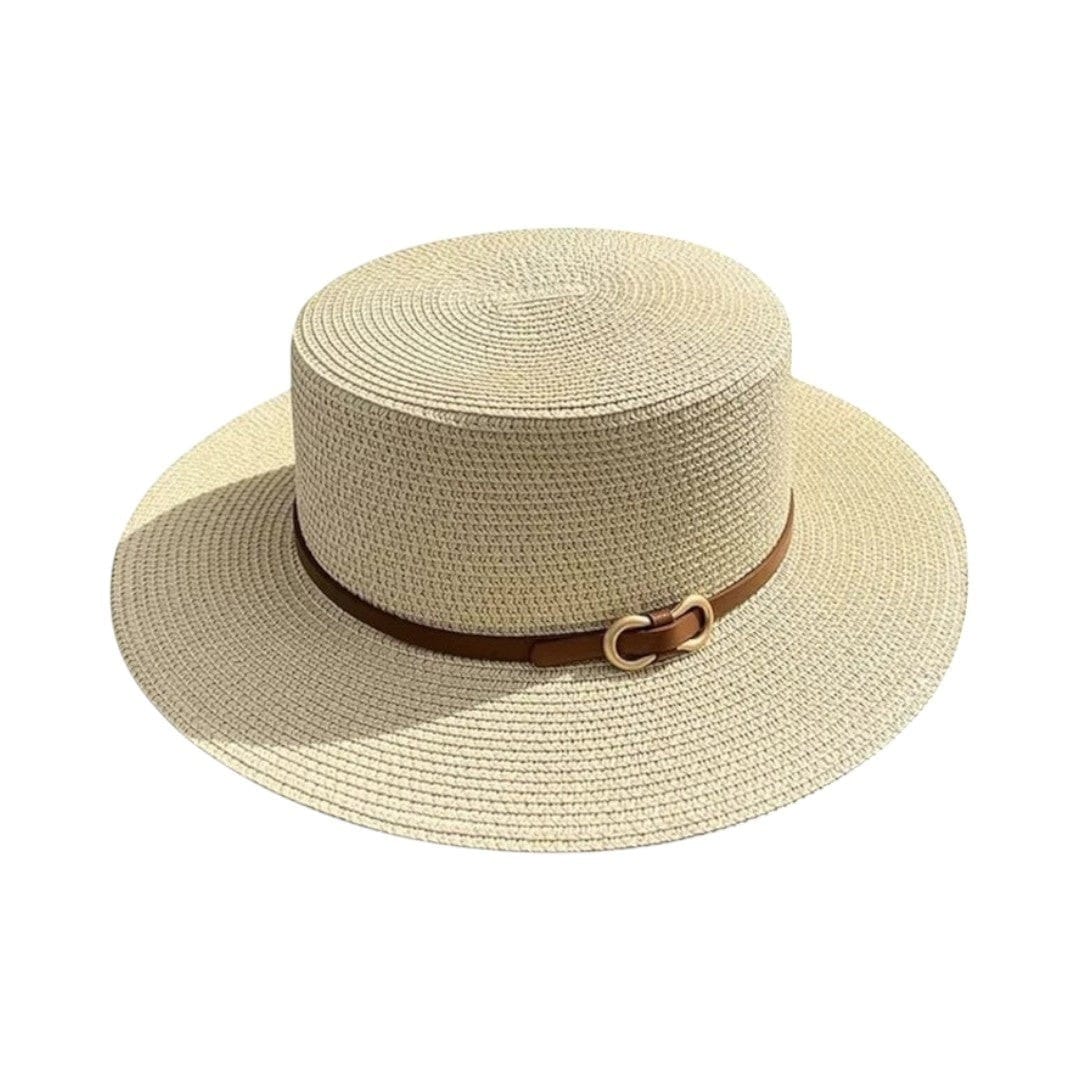 Le Comptoir du Chapeau Beige / 56-58cm Panama Paille Ruban Nœud Femme Plage