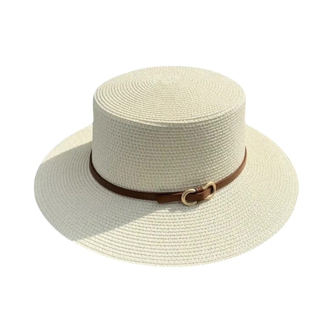 Le Comptoir du Chapeau Crème / 56-58cm Panama Paille Ruban Nœud Femme Plage