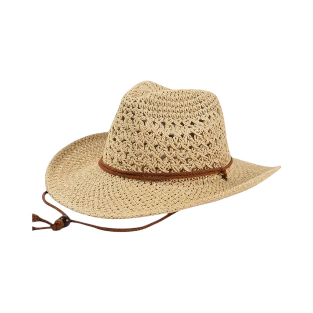 Le Comptoir du Chapeau Beige / Taille unique Panama Paille Souple Large Bord Plage